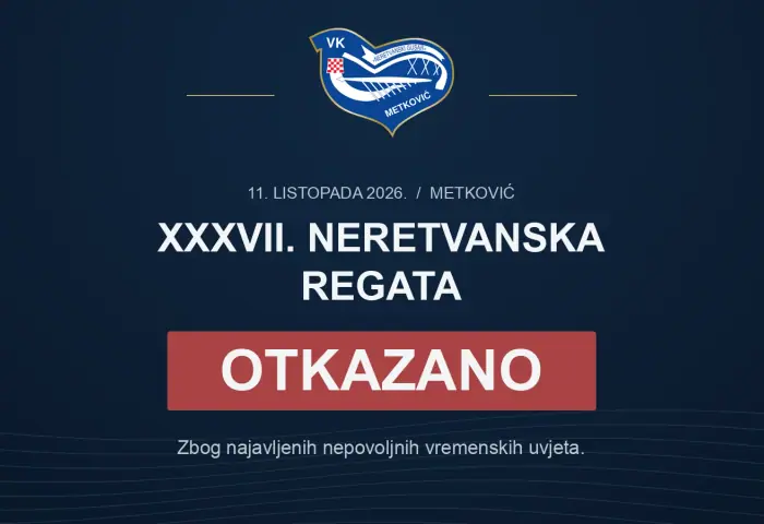 XXXVII. Neretvanska regata otkazana